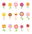 retro flowers vector image vector image