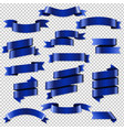 blue web ribbons set vector image