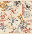 vintage nautical style marine sailing elements vector image