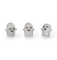 cute cartoon 3d halloween ghost concept vector image