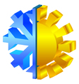 hot and cold vector image vector image