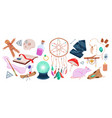 mystical and magical set with diverse object vector image