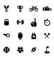 black sport icon set vector image