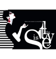 fashion quote with woman vector image