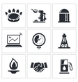 gas trade icon collection vector image