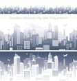 horizontal cityscape with airplanes abstract vector image vector image