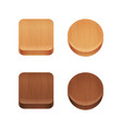 set of wooden app icons vector image vector image