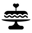 wedding cake icon silhouette clipart template vector image