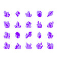crystal simple gradient icons set vector image