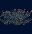 golden leaves seaweed alga botanical vector image