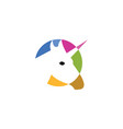 unicorn logo icon design element vector image