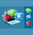 icon for online web chat vector image