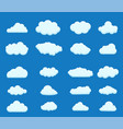 set of blue sky clouds vector image