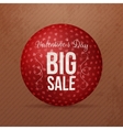 valentines day big sale red round ball banner vector image vector image