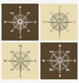 wind rose compass set vector image vector image