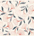 floral seamless pattern flower artistic drawn vector image