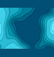 paper cut background abstract origami wave vector image vector image