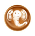 realistic latte art vector image