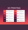 3d printing infographic 10 option template vector image vector image