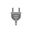 european electric plug gray icon isolated vector image