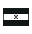 india flag monochrome on white background vector image