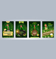 saint patricks day flyer brochure set vector image vector image