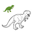 Cartoon tyrannosaurus coloring book Royalty Free Vector