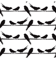 a silhouette of birds on wire vector image vector image