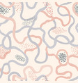 abstract dotted seamless pattern with swirl lines vector image