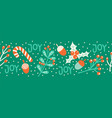 christmas border seamless vector image vector image