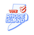 presidential vote in rhode island usa 2020 state vector image vector image