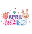 rabbit head with humor bag and stars vector image vector image