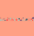 banner with summer symbols vector image