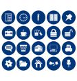 business and office icons set vector image