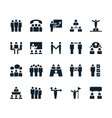 business people icons vector image vector image