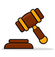 justice hammer icon design vector image