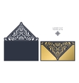 wedding card laser cut template vector image