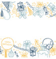 birthday set background vector image