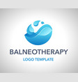 balneotherapy logo method alternative medicine vector image vector image
