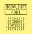 dark model kit font letters and numbers vector image