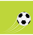 flying football soccer ball with motion trails vector image