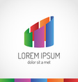 real estate abstract logo template colorful vector image vector image