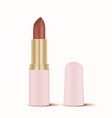 3d open red lipstick isolated on white background vector image vector image