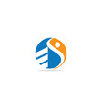 abstract round shape s logo vector image vector image