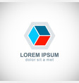 cube colored business logo vector image