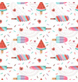 fruit ice cream seamless pattern in flat vector image vector image