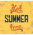 hot summer time calligraphic handwritten vintage vector image vector image