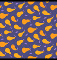 sweet yellow pears seamless pattern background vector image vector image