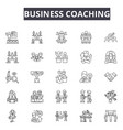 business coaching line icons for web and mobile vector image