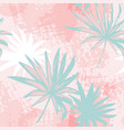 grunge palm leaves and transparent texture vector image vector image
